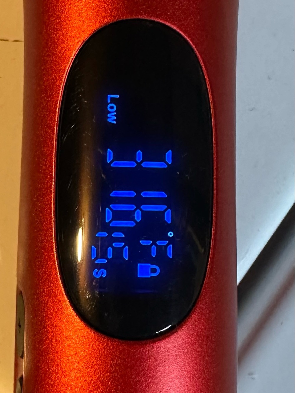 Red Digital Display Hair Straightener - Unbranded Chi curling iron -